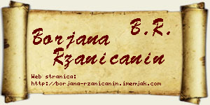 Borjana Ržaničanin vizit kartica